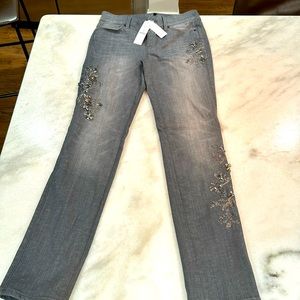 White House Black Market black slim classic rise jeans